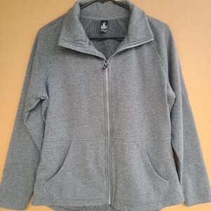 Skechers Gray Fleece Zip Up Jacket